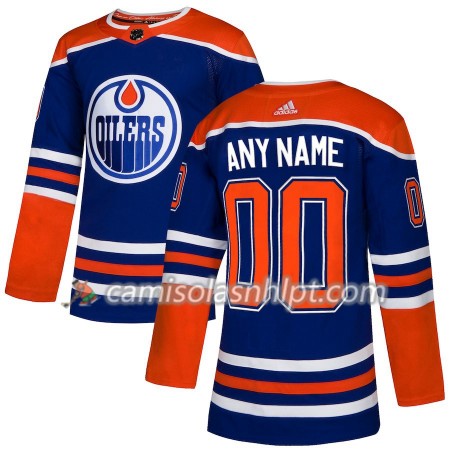 Camisola Edmonton Oilers Personalizado Adidas 2018-2019 Alternate Authentic - Homem